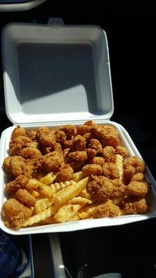 Popcorn shrimp for lunch