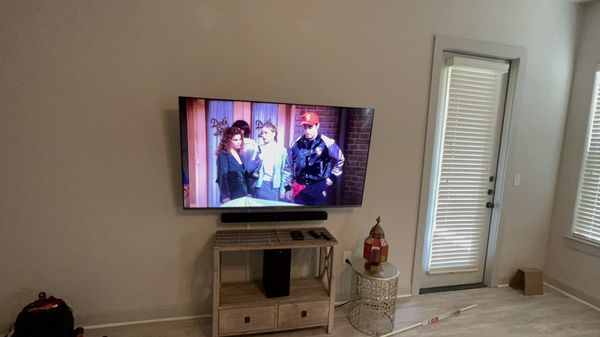 65inch tv with sound at install