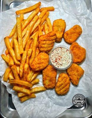 Chicken nuggets and fries