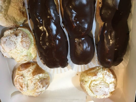 Chocolate Eclairs
 Cream puffs