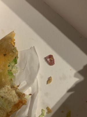 Fingernail in our taco