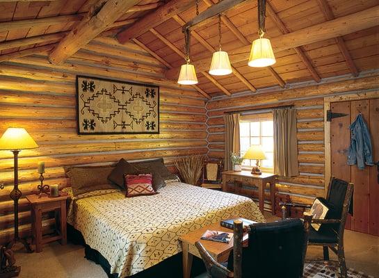 Firehole Ranch guest cabin.