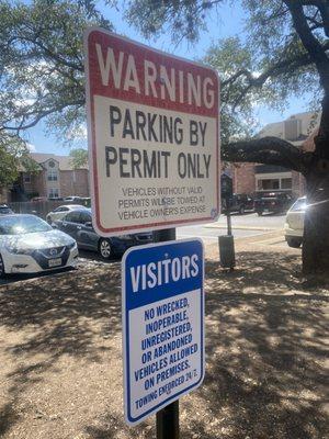 apartment complex did not  provided me a visitors permit parking pass or a residential parking