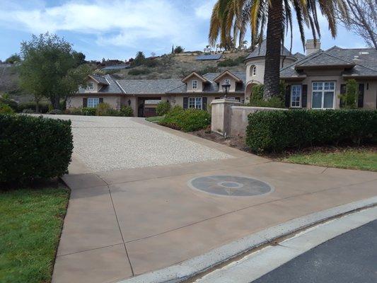 Stained Concrete Driveway