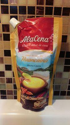 AlaCena Salsa a la Huancaína: Sauce made of yellow hot chili pepper, cheese, vegetable oil, & milk