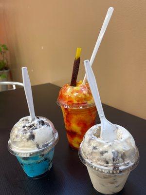 Mangoneada y nieve de Oreo.