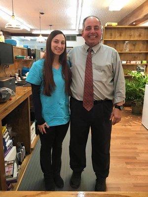 Hopewell's friendliest pharmacist, Steve; and his pharmacy tech, Jessica