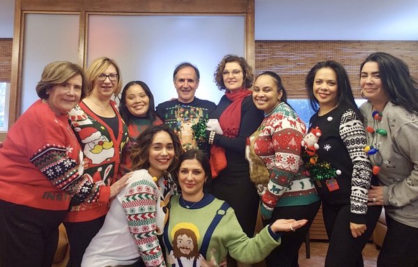 Kline Dermatology staff "ugly sweater contest"