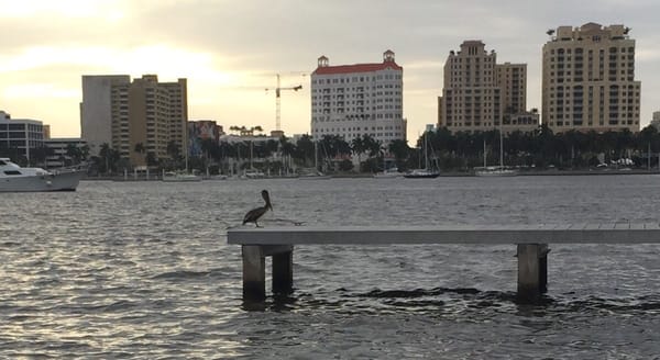 West Palm Beach - The Downtown District across the Intracoastal Waterway.