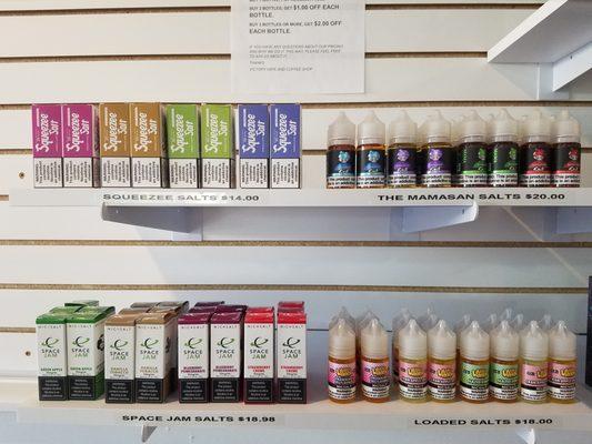 We carry 16 flavors of Nic Salts from 4 different brands.