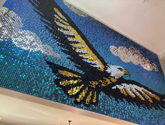 Beautiful Eagle artwork in lobby