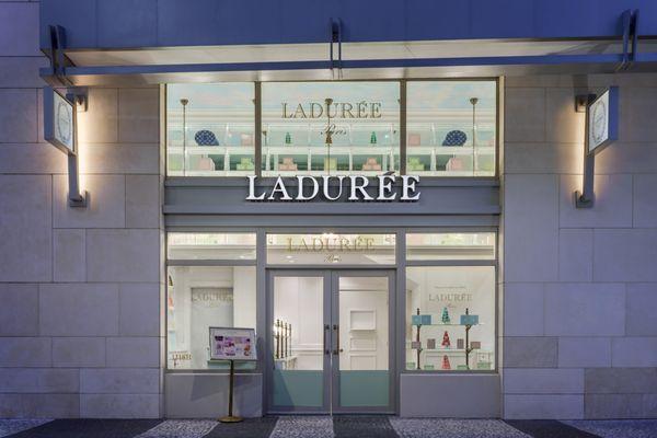 Laduree exterior at dusk