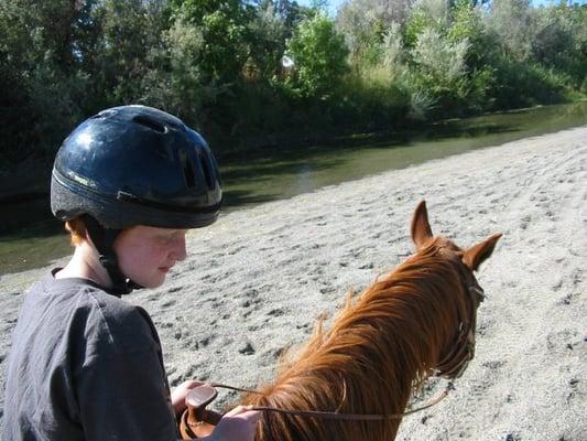 Trail riding with Bo