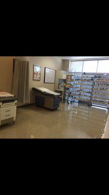 This nurse training room had its floor stripped and waxed