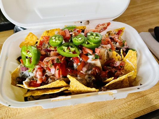 Beef nachos