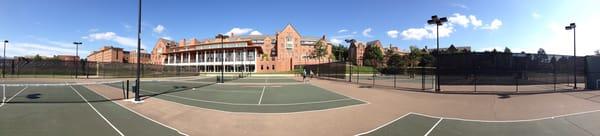 Panoramic shot of the tennis court