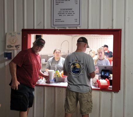 The concessions stand.