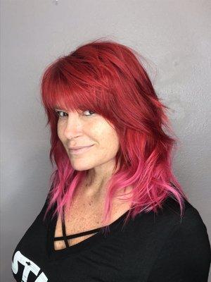 Fun color and haircut