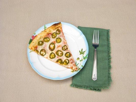 Gluten Free Jalapeno Cheese Pizza.