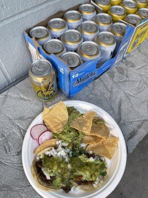 Closing reception event with catered taco bar during Gallery Weekend LA (my carne asana guac tacos)