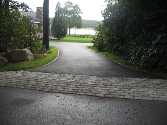 Driveway with cobblestones, Marion MA