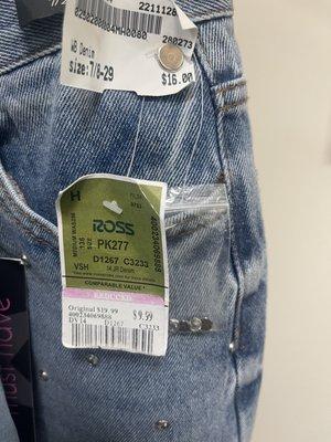 $9.99 from Ross $16.99 at Plato's Closet