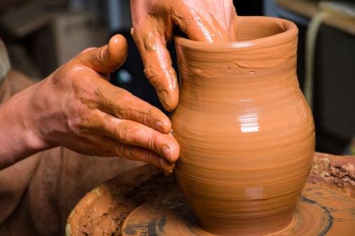 Learn to throw pottery