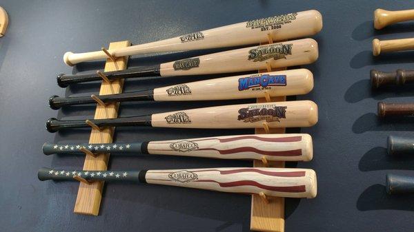 Man Cave bat is perfect for the guy who has everything.  Check out our flag bats as well!