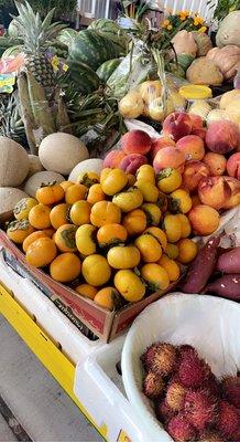 Persimmons, Rambutan