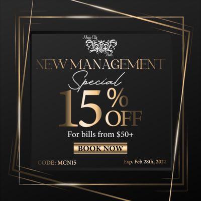 NEW MANAGEMENT SPECIAL!!! Give us a call today to make an appointment while it lasts. Walk-ins welcome.