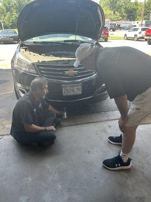 Terry working on my dads car