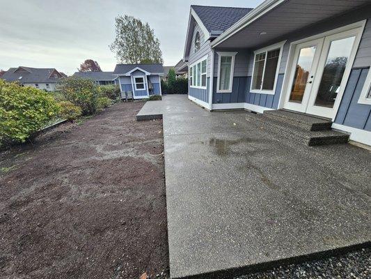 New concrete patio