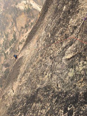 5.10c crack pitch, West Face of North Early Winters Spire