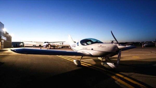 PiperSport prepping for a sunrise flight in Duluth, priceless!