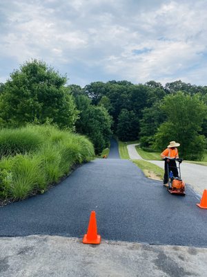 Resurfacing a driveway