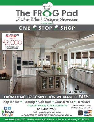 We can make your dream kitchen or bathroom project a reality. One-Stop-Shop from start to finish.