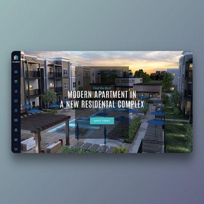 Concept design for a luxury apartment website.