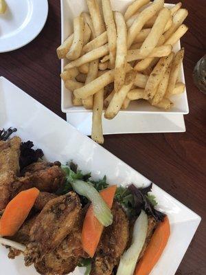 Lemon Pepper Wings + Fries