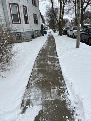 Residential Sidewalk snow removal