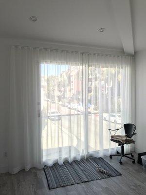 Ripple fold sheer drapes