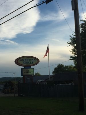 American Fences of Hooksett -- 1814 Hooksett Road / Route 3 & 28, Hooksett                Sign