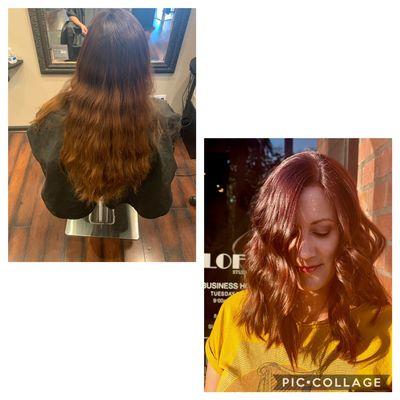 Auburn full hair color