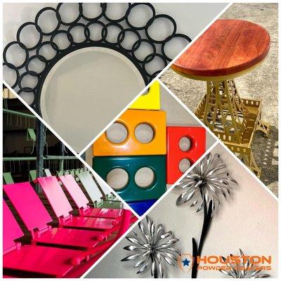 We carry a huge selection of colors, textures, gloss levels, and effects.  #houstonpowdercoaters #powdercoatingservices #homedecor #metalart