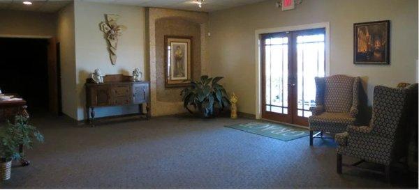 Grace Funeral Home ~ Victoria has a newly remodeled Chapel with ample parking, two visitation rooms, and a comfortable lobby.