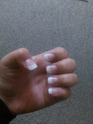 French tips with gel overlay