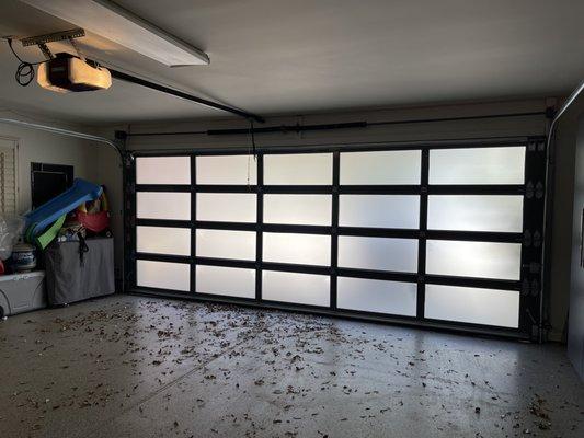 Full view glass door with Liftmaster HD chain operator