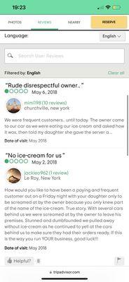 screenshot shows we aren't the only family to experience such horrible & rude service.