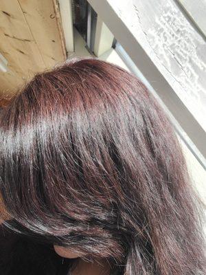 Hair color, uses Redken brand. 30 percent gray, thick course Asian hair