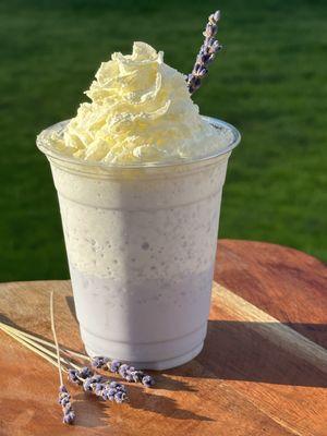 Iced lavender frappe