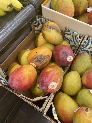 Mangoes going bad on display